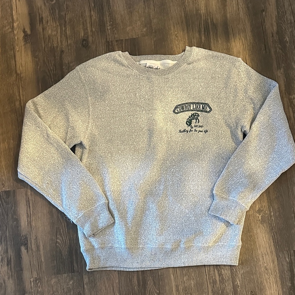 Taylor Swift Cowboy Like Me Gray Crewneck